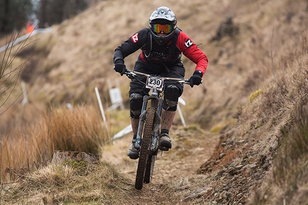 Lindsay smashing the course on a flatish section of it